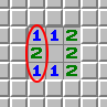 Шаблон «1-2-1», приклад 2, обведено